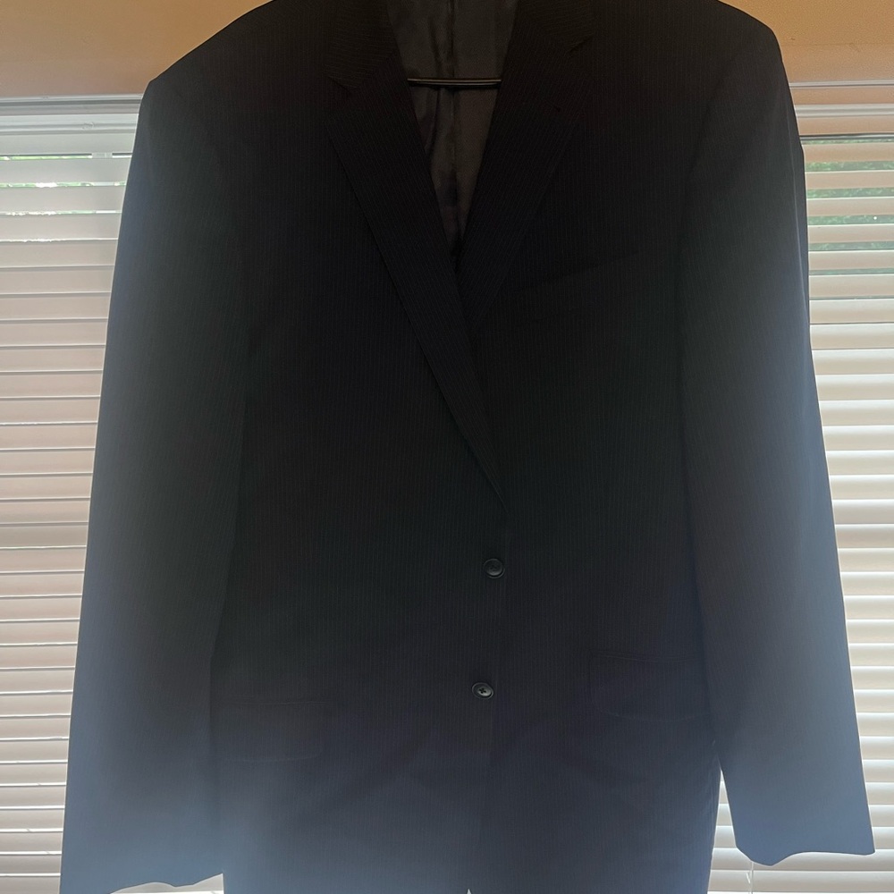 Joseph Abboud Made in USA Fabric Blue-stripe Blazer 44L